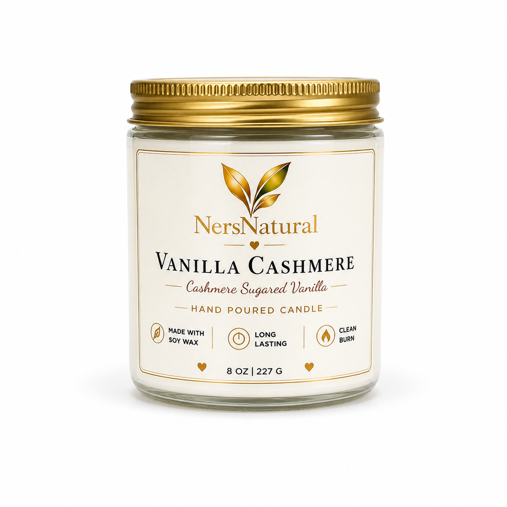 Vanilla Cashmere Candle – Luxury Soy Wax | NersNatural (8 oz)